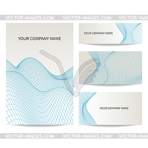 Set of business card and invitation card templates. - vector clipart