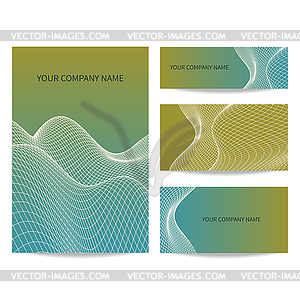 Set of business card and invitation card templates. - vector clipart