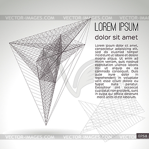 Abstract geometric lattice on a gray background. - vector clip art