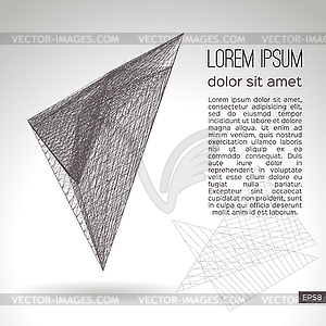 Abstract geometric lattice on a gray background. - vector image