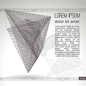 Abstract geometric lattice on a gray background. - vector EPS clipart