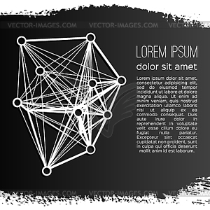 Abstract geometric lattice on a gray background. - vector clip art