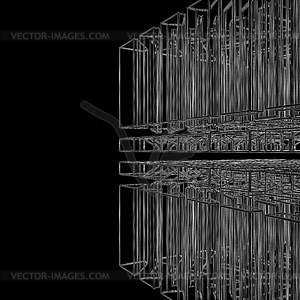 Geometric linear structure. - vector image