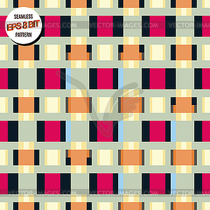 8 bit background. Seamless pattern. - vector clip art