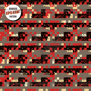 8 bit background. Seamless pattern. - vector image