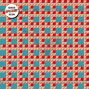 8 bit background. Seamless pattern. - royalty-free vector clipart