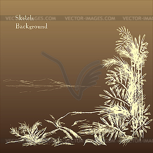 Abstract background with bamboo trees and - vector clipart