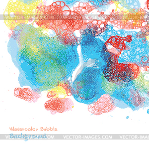 Watercolor bubble background for you design - vector clipart