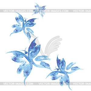 Beautiful watercolor butterflies pattern,background, - vector clip art