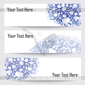 Watercolor design banners - vector clipart