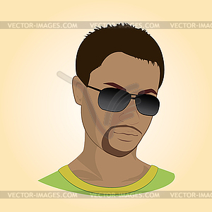 Man with glasses - vector image