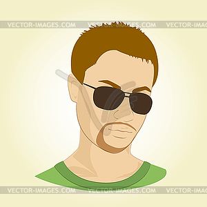 Man with glasses - vector clipart