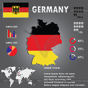 Germany Country Infographics Template - vector clipart