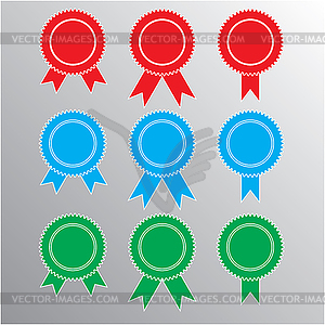 Pictograph премии, разные цвета. - иллюстрация в векторном формате