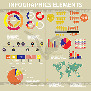 Инфографика элементов - векторное изображение