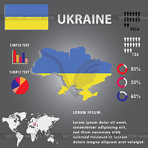 Страна Инфографика Шаблон - векторный дизайн