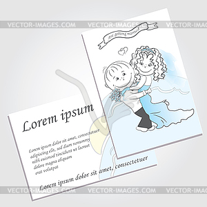 Couple in love, background, wedding invitation,  - vector clipart