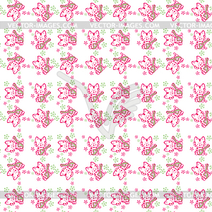 Seamless pattern Cute cats - vector image