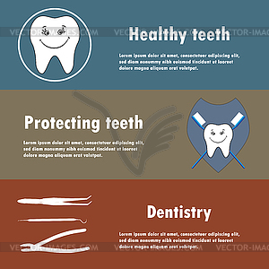 Фон или баннер, зубы, стоматологические инструменты, - изображение в векторе