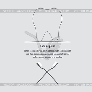 Healthy teeth background with text, teeth and - vector image