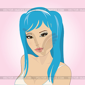 Beautiful, sexy asian girl in lingerie - royalty-free vector image