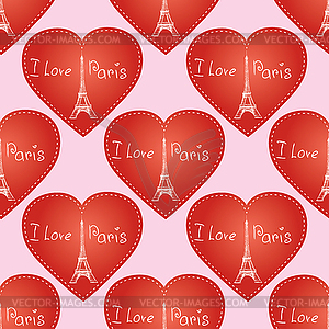 Seamless pattern background texture. Paris France - vector image