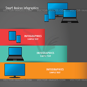 Smart gadgets, infographics - vector clipart