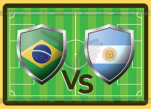 Brazil vs Argentina - vector image