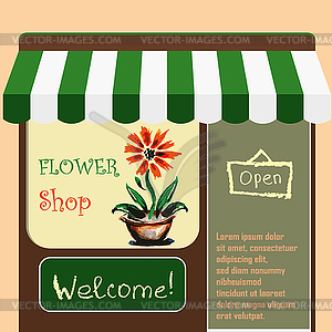 Flower shop - vector clipart