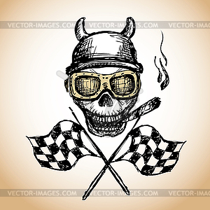 Motorcycle bike label - vector image