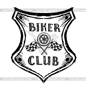 Biker tattoo or emblem - vector clipart