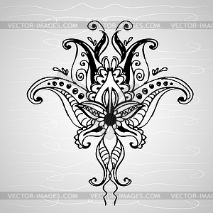 Paisley ornament, hand drawing - vector clip art