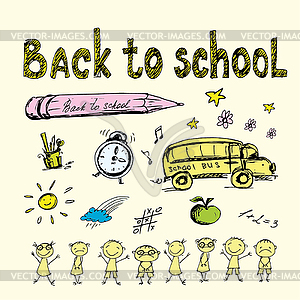 Education and back to school - vector clipart