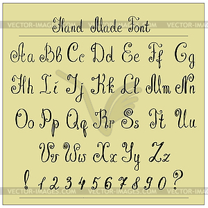 Handwriting Alphabets. Fonts - vector clip art