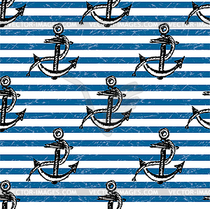 Seamless pattern pirates, hand drawing - vector clip art