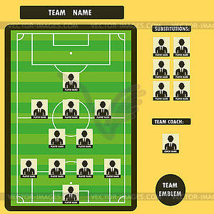 Soccer match infographic elements - vector clipart / vector image