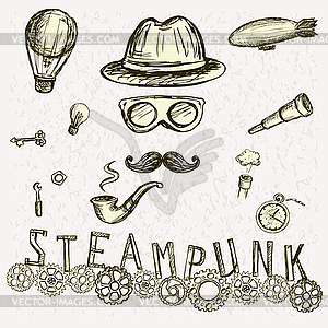 Steampunk collection, - vector image