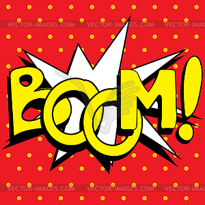 Cartoon Boom explosion - vector clipart