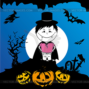 Halloween, scary background - vector image