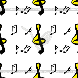 Music seamless pattern - vector image