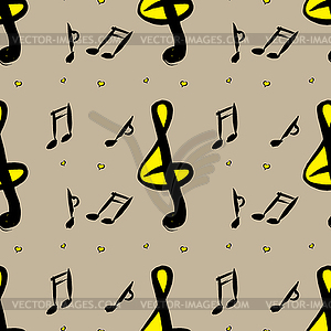 Music seamless pattern - vector clipart