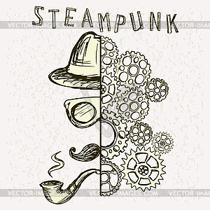 Steampunk background - vector clipart