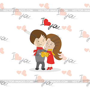 Love couple - vector image