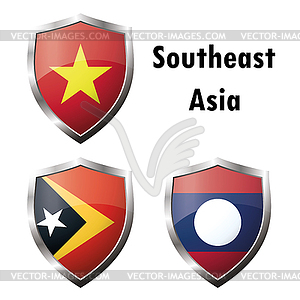 Set flag icon - vector image