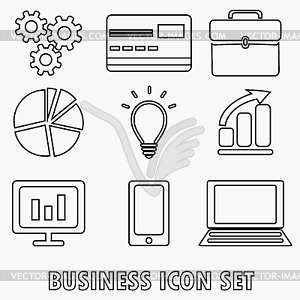 Business icon set - vector clipart