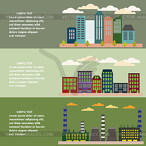 Industrial ,business city and urban city - vector image