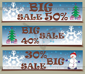 Christmas sale banner, - vector clip art