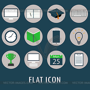 Universal Flat Icons for Web and Mobile Application - vector clip art