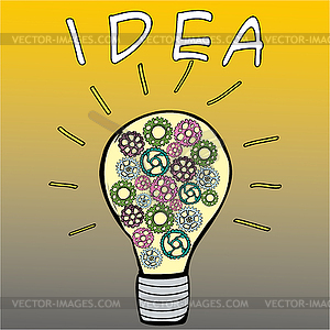 Bulb idea concept design, - vector image