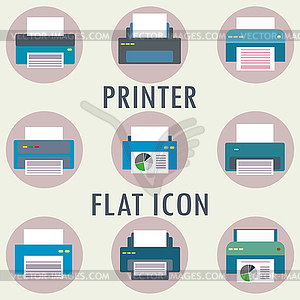 Printer icon or pictogram - vector image